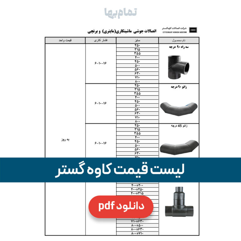 لیست قیمت کاوه گستر