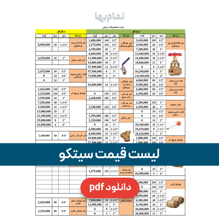 لیست قیمت سیتکو